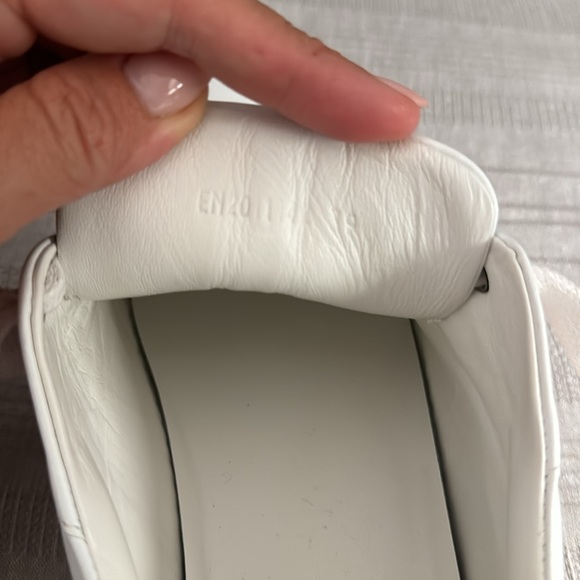 Hermes White and Orange Detail Women’s Sneakers - Picture 3 of 4